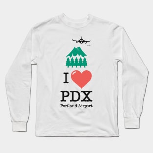 I Love/Like PDX Portland airport Long Sleeve T-Shirt